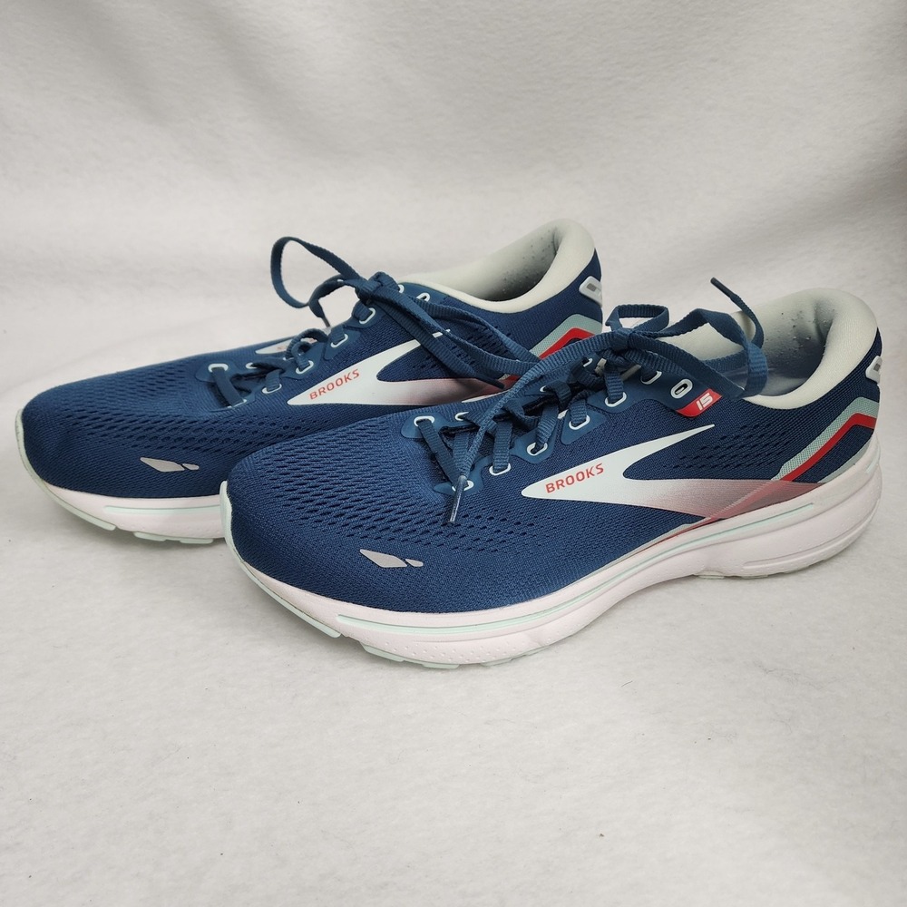 Brooks Ghost 15 1203801B497 Womens US 10.5 B Sneaker Blue Athletic Running Shoes
